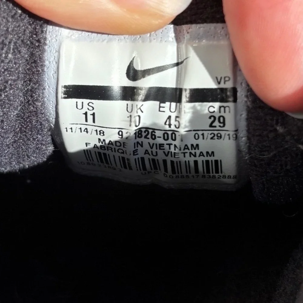 Nike Air Max 97 Black Retro Running Shoes Sneakers‎ 921826-001 Men's Size 11